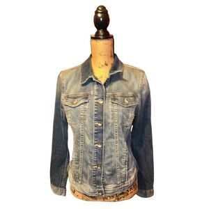 Calvin Klein Jeans Blue Long Sleeve Collared Jean Jacket Size Large